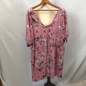 Torrid floral pink short sleeve blouse 5